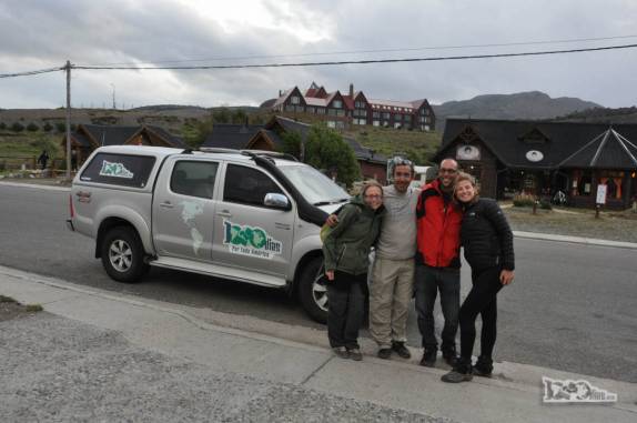 O feliz reencontro com a Tina e o Marco, o casal suiço que conhecemos no Panamá e Colômbia, em El Chaltén, na patagônia argentina